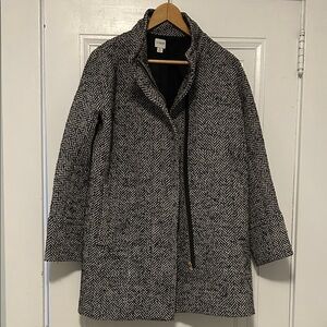 J. Crew Women's Black and White Dress Coat